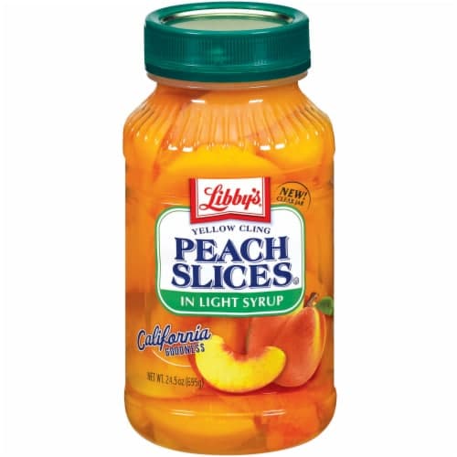 Libby'S Yellow Cling In Light Syrup Peach Slices Plastic Jar