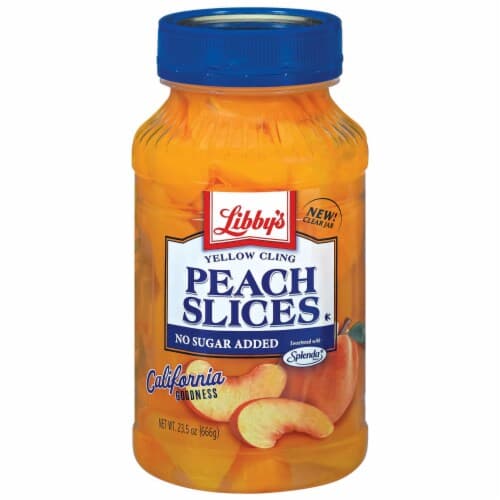 Libby'S No Sugar Added Yellow Cling Peach Slices. Plastic Jar