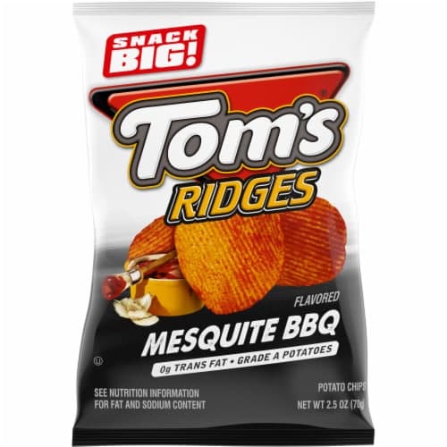 Tom'S Ridges Snack Big Mesquite Bbq Potato Chips