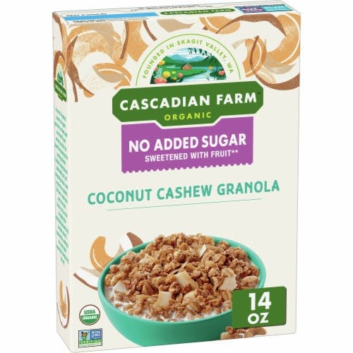 Is it Gluten Free? Cascadian Farm No Added Sugar Coconut Cashew Granola