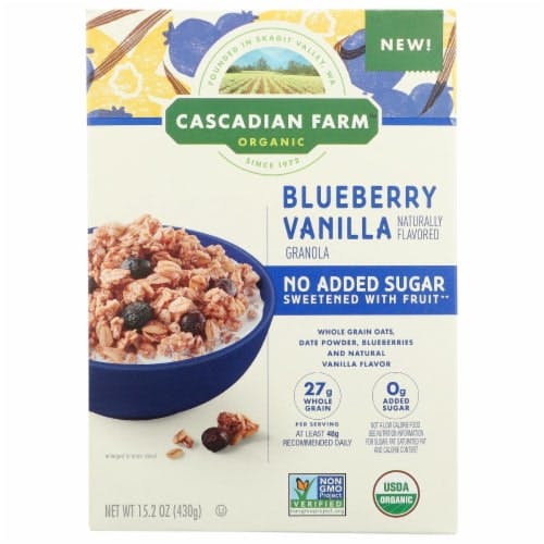Cascadian Farm Organic No Added Sugar Blueberry Vanilla Granola