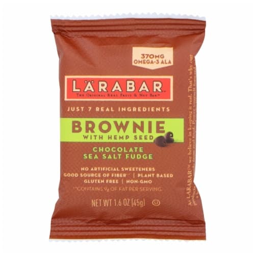 Larabar Gluten-Free Chocolate Sea Salt Fudge Brownie With Hemp Seed