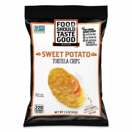 Food Should Taste Good Sweet Potato Tortilla Chips, - 24 Per Case