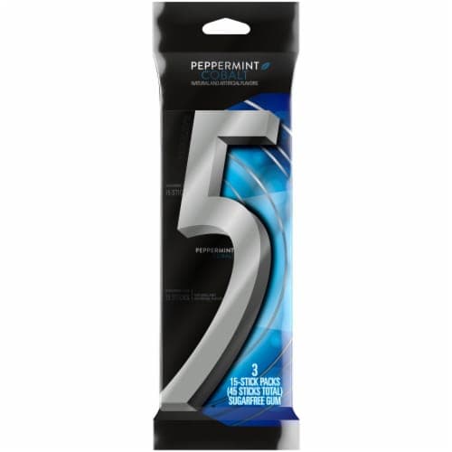 5 Gum Peppermint Cobalt Sugar Free Chewing Gum