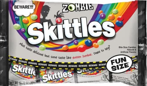 Zombie Skittles Fun Size Halloween Candy, 10.72-Ounce Bag