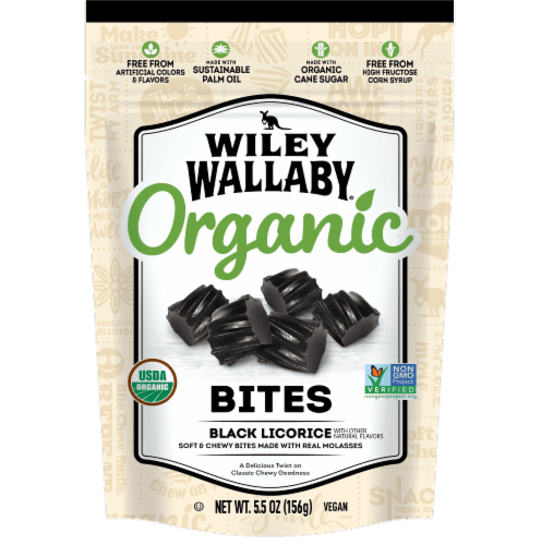 Wiley Wallaby Organic Black Licorice Bites