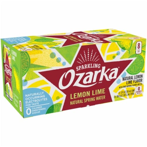 Ozarka Spring Water, Natural, Lemon Lime, Sparkling