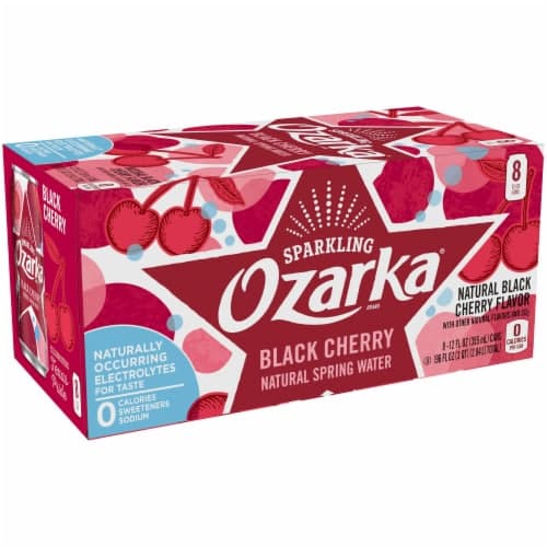 Ozarka Spring Water, Natural, Sparkling, Black Cherry
