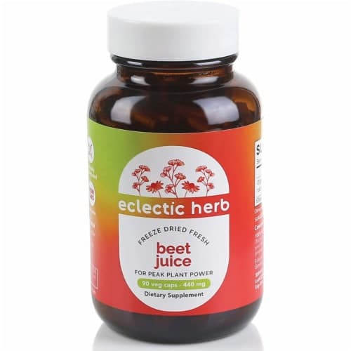 Eclectic Herb Freeze-Dried Fresh Beet Juice 90 Veg Caps
