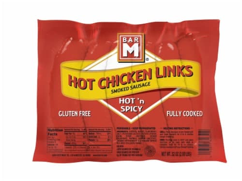 Bar M Hot 'N Spicy Hot Chicken Links Smoked Sausage