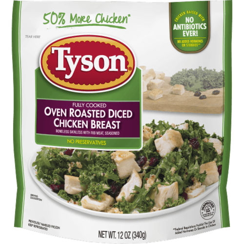 Tyson Grilled & Ready Fully Cooked Oven Roasted Diced Chicken Breast