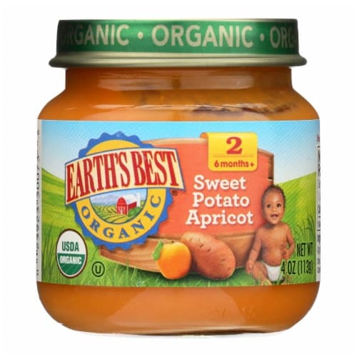 Earth'S Best Organic Sweet Potato Apricot Stage 2 Baby Food