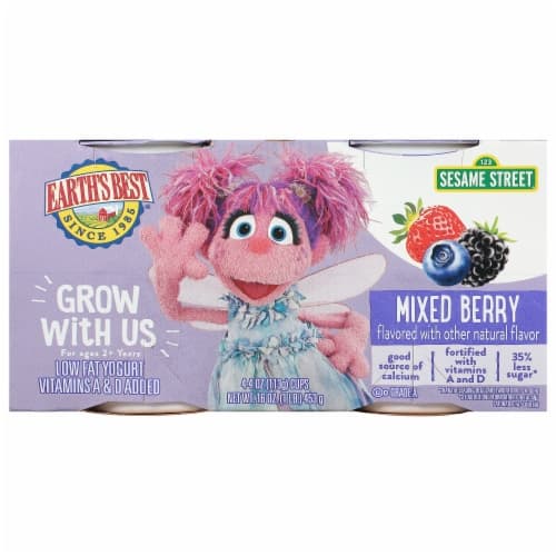 Earth'S Best Mixed Berry Low Fat Yogurt Pouches
