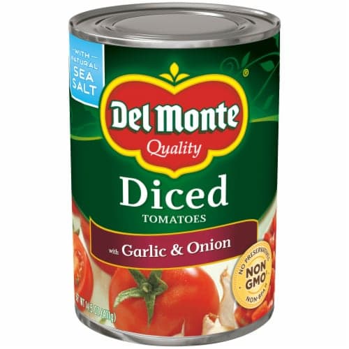 Del Monte Tomatoes With Garlic & Onion, Diced