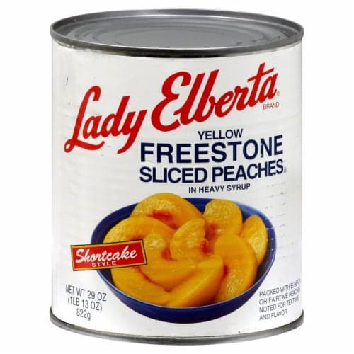 Lady Elberta Yellow Freestone Sliced Peaches