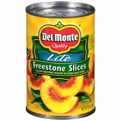 Del Monte Peaches, California, Freestone, Sliced, Lite