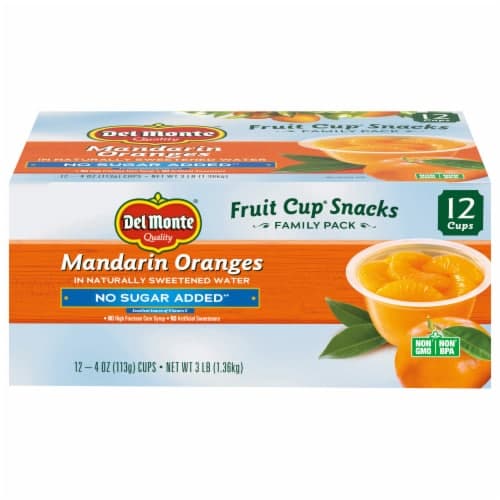 Del Monte Mandarin Oranges In Naturaly Sweetened Water No Sugar Added
