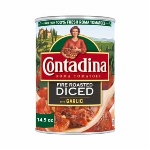 Contadina Tomatoes Fire Roasted Diced With Garlic
