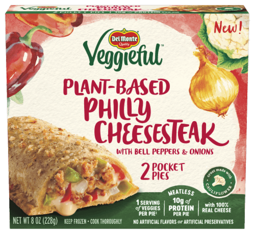 Del Monte Pocket Pies, Philly Cheesesteak With Bell Peppers & Onions, Plant-Based