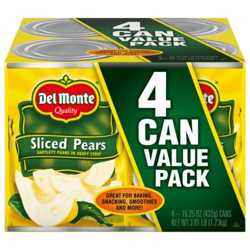 Del Monte Sliced Pears In Heavy Syrup