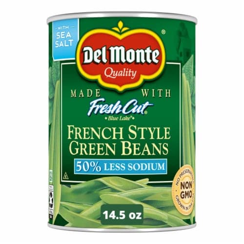 Del Monte Green Beans Blue Lake French Style 50% Less Sodium