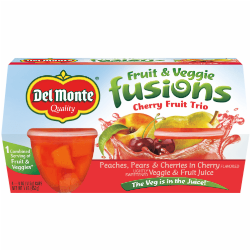 Del Monte Fruit & Veggie Fusions Fruit Trio, Cherry Flavored