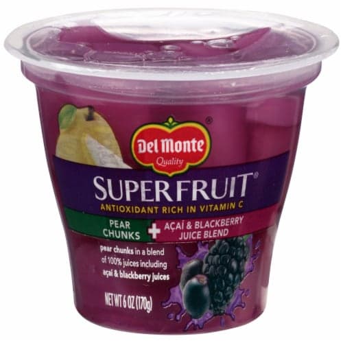 Del Monte Superfruit Pear Chunks In Acai Blackberry Juice Blend