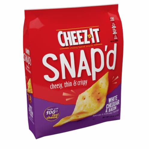 Cheez It Baked Snacks, Cheesy, White Cheddar & Bacon