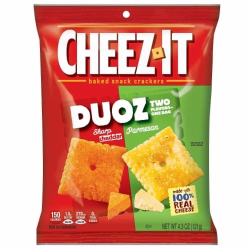 Cheez-It Duoz Sharp Cheddar Parmesan Baked Snack Crackers