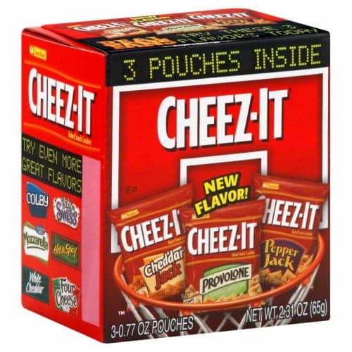Cheez-It Baked Snack Crackers, Cheddar Jack, Provolone, Pepper Jack