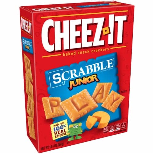 Cheez It Baked Snack Crackers, Scrabble Junior