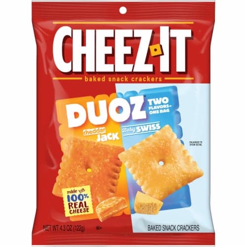 Cheez-It Duoz Baby Swiss Cheddar Jack Baked Snack Crackers