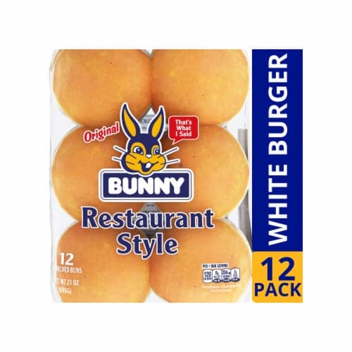 Bunny Hamburger Restaurant Style White Buns