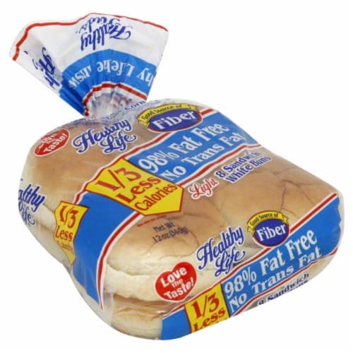 Healthy Life Sandwich Buns, Light, White