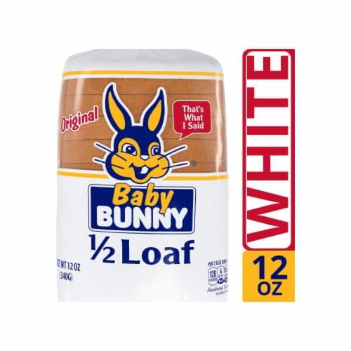 Bunny Baby Original Half Loaf Enriched White Bread