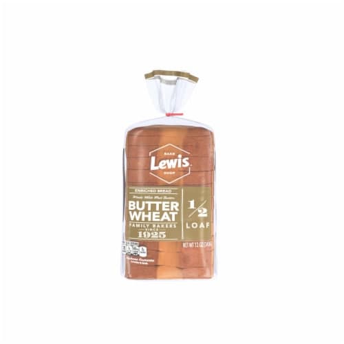 Lewis Bake Shop Half Loaf Butter Wheat Enriched Bread, Oaf