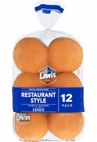 Lewis Bake Shop Restaurant Style Hamburger Buns