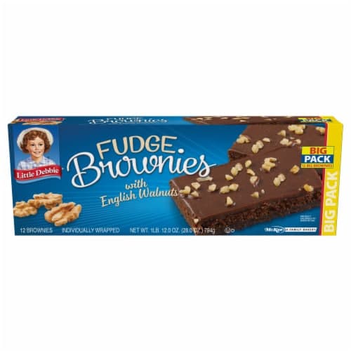Little Debbie Big Pack Fudge Brownies With English Walnuts