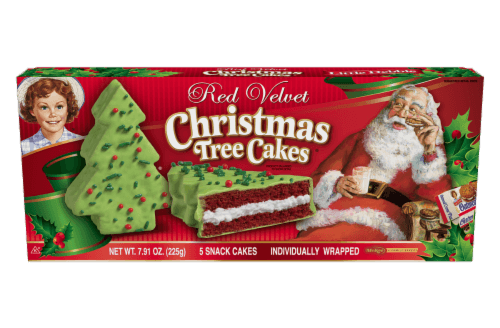 Little Debbie Christmas Tree Cakes, Red Velvet