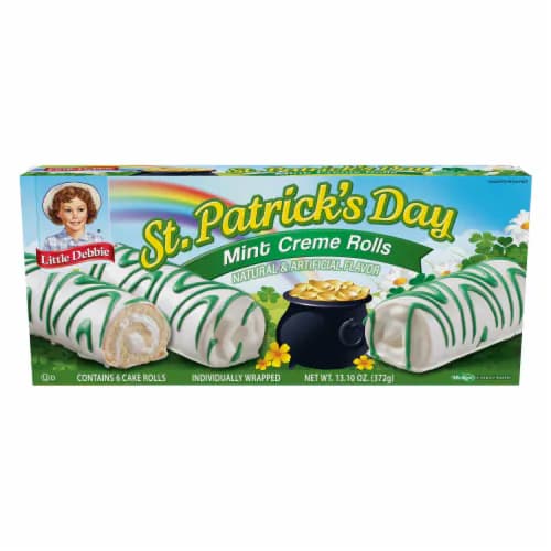 Little Debbie Family Pack Snack Cakes, St. Patrick'S Day Mint Creme Rolls
