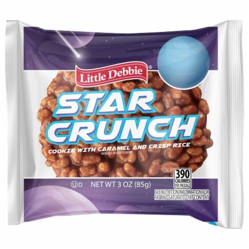Little Debbie Cosmic Snack Star Crunch Cookie With Caramel And Crisp Rice