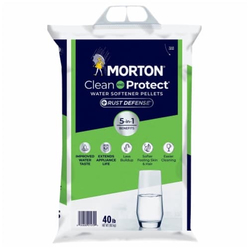 Morton Clean And Protect Water Softening Pellets, +Rust Defense