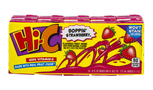 Hi-C Boppin Strawberry Cartons