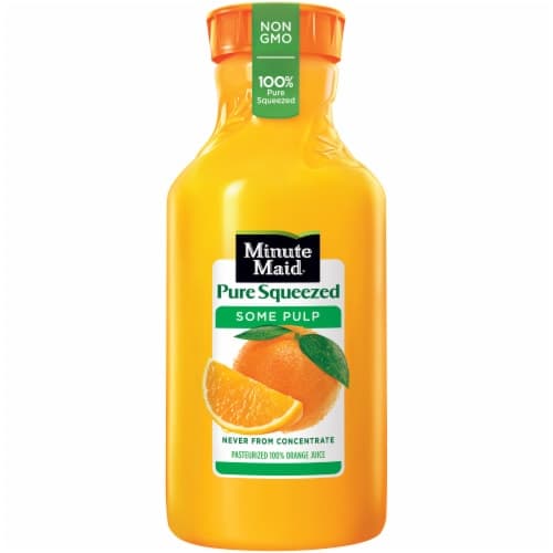 Minute Maid Pure Squeezed 100% Juice, Orange, Some Pulp