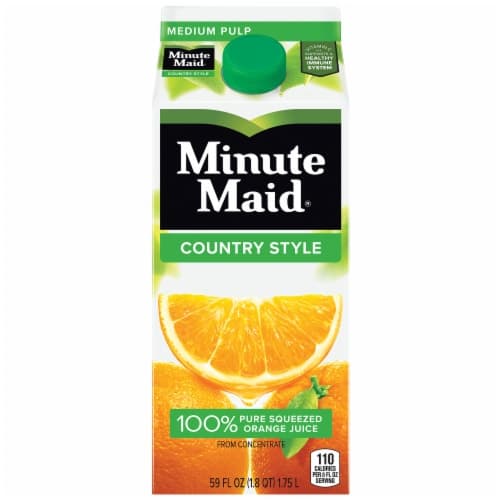 Minute Maid Country Style Orange Juice Carton