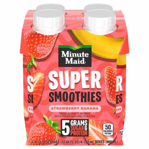 Minute Maid Super Smoothies Strawberry Banana Smoothies