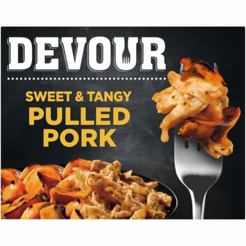Devour Sweet & Tangy Pulled Pork With Bourbon Glazed Sweet Potatoes  Meal