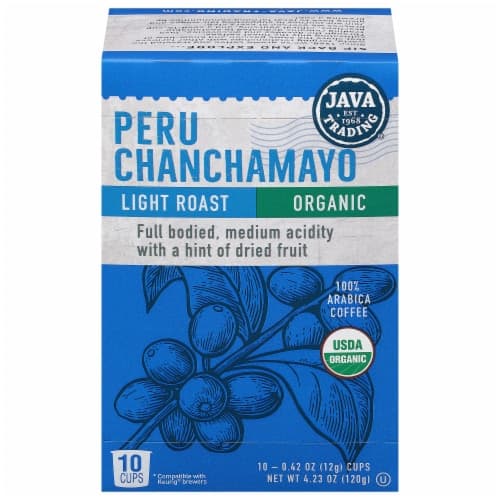 Java Trading Organic Peru Chanchamayo Single Serve Coffee