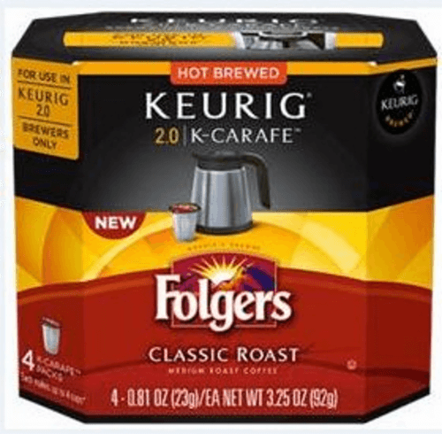Folgers Coffee, Medium Roast, Classic Roast, K-Carafe