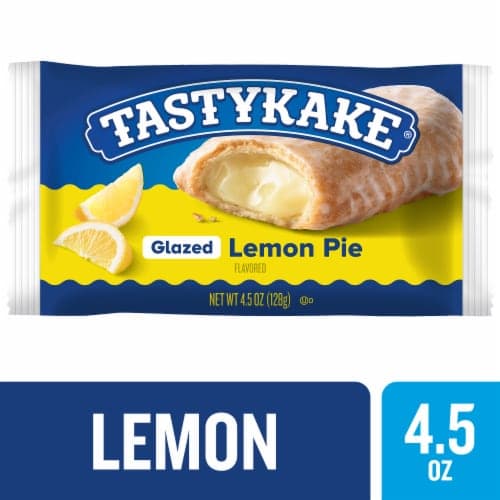Tastykake Glazed Lemon Pie Individually Wrapped Snack Pie Fruit Pie